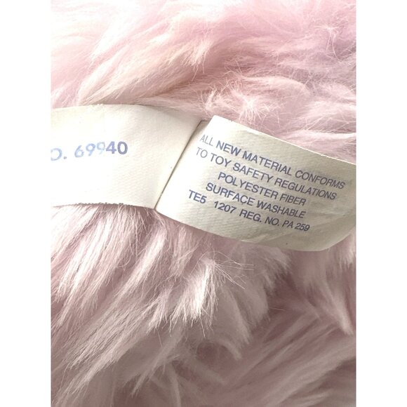 Applause Fluffy Bunny Rabbit Plush Pink Purple Bow Soft & Cuddly 12" - Picture 6 of 6